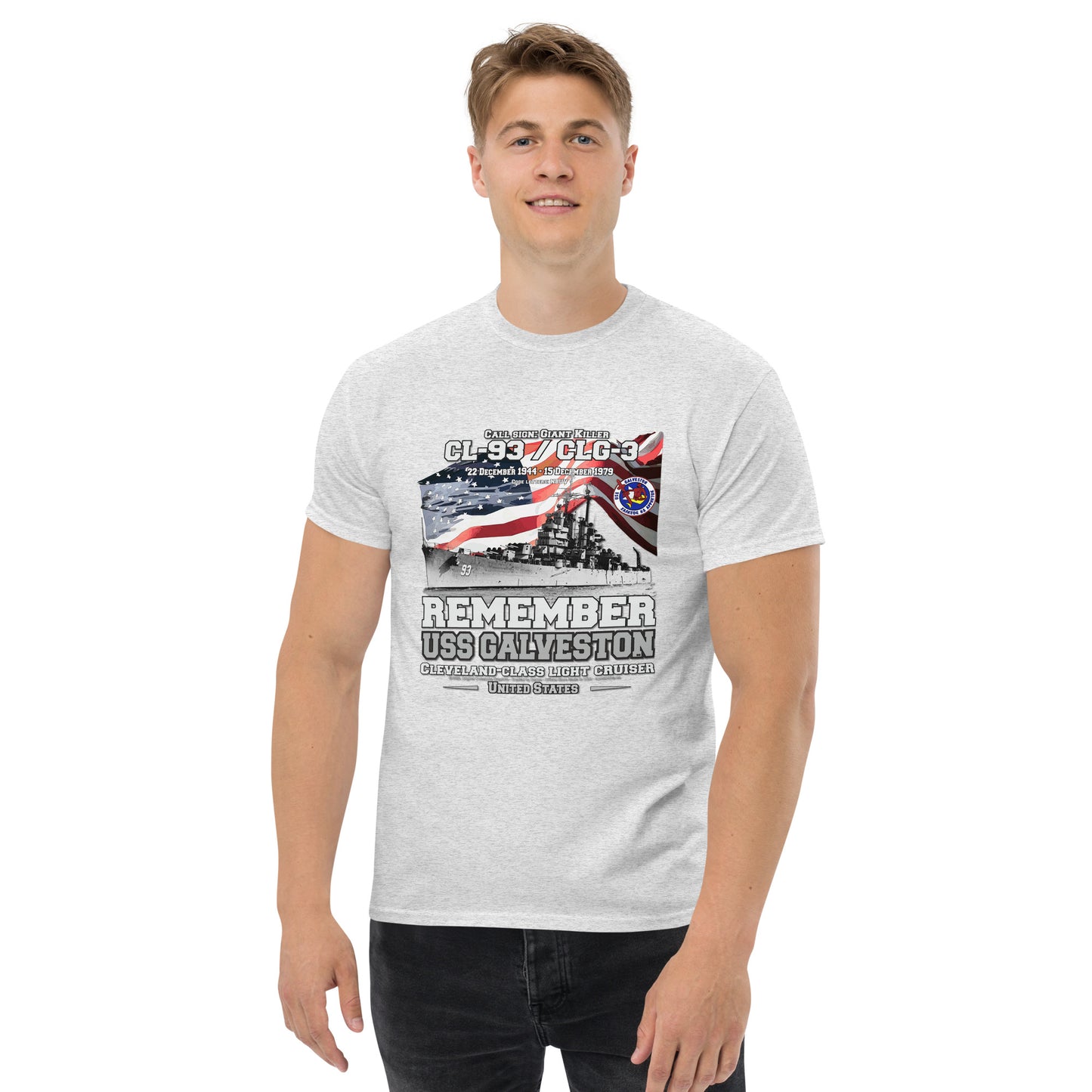 USS GALVESTON CL-93 Cruiser t-shirt