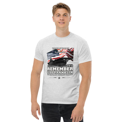 USS FRANKLIN CV-13 Aircraft Carrier Veterans Classic Tee,