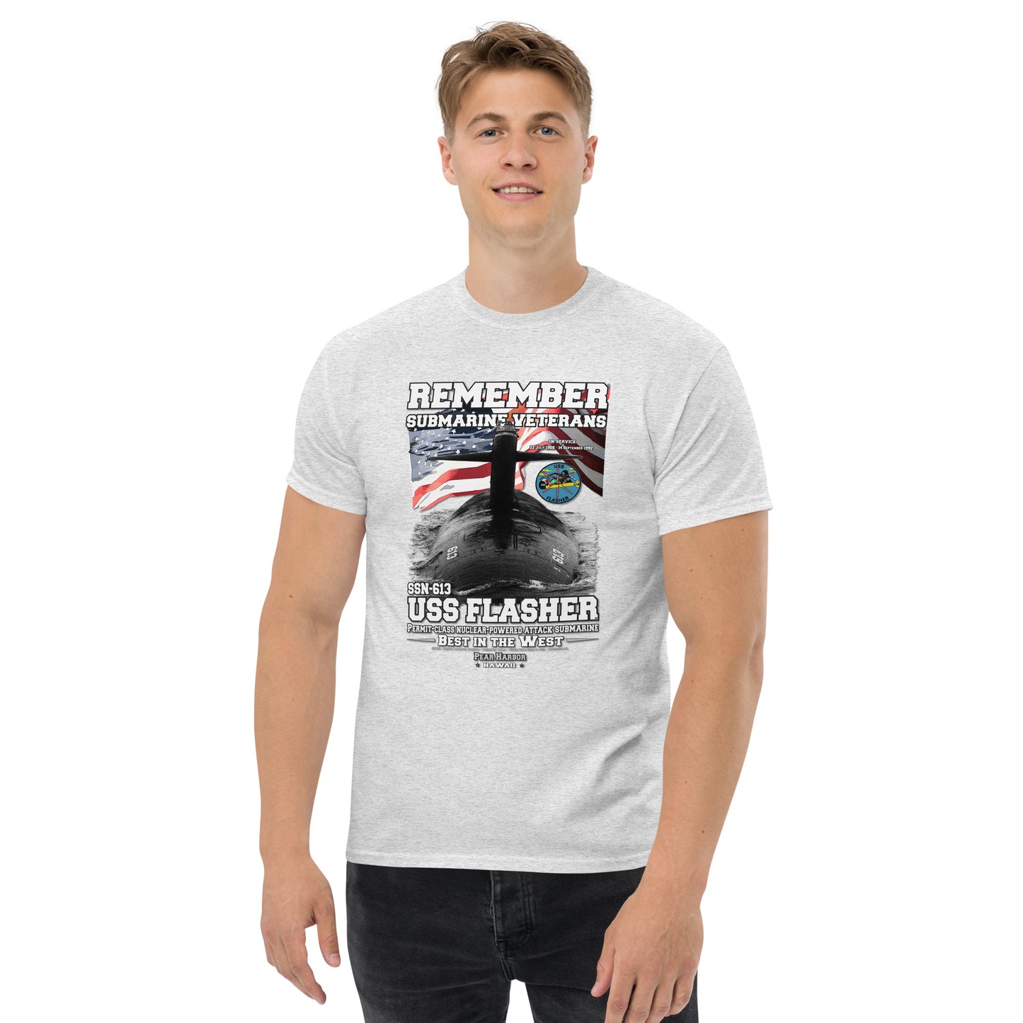 USS FLASHER SSN-613 Submarine T-shirt