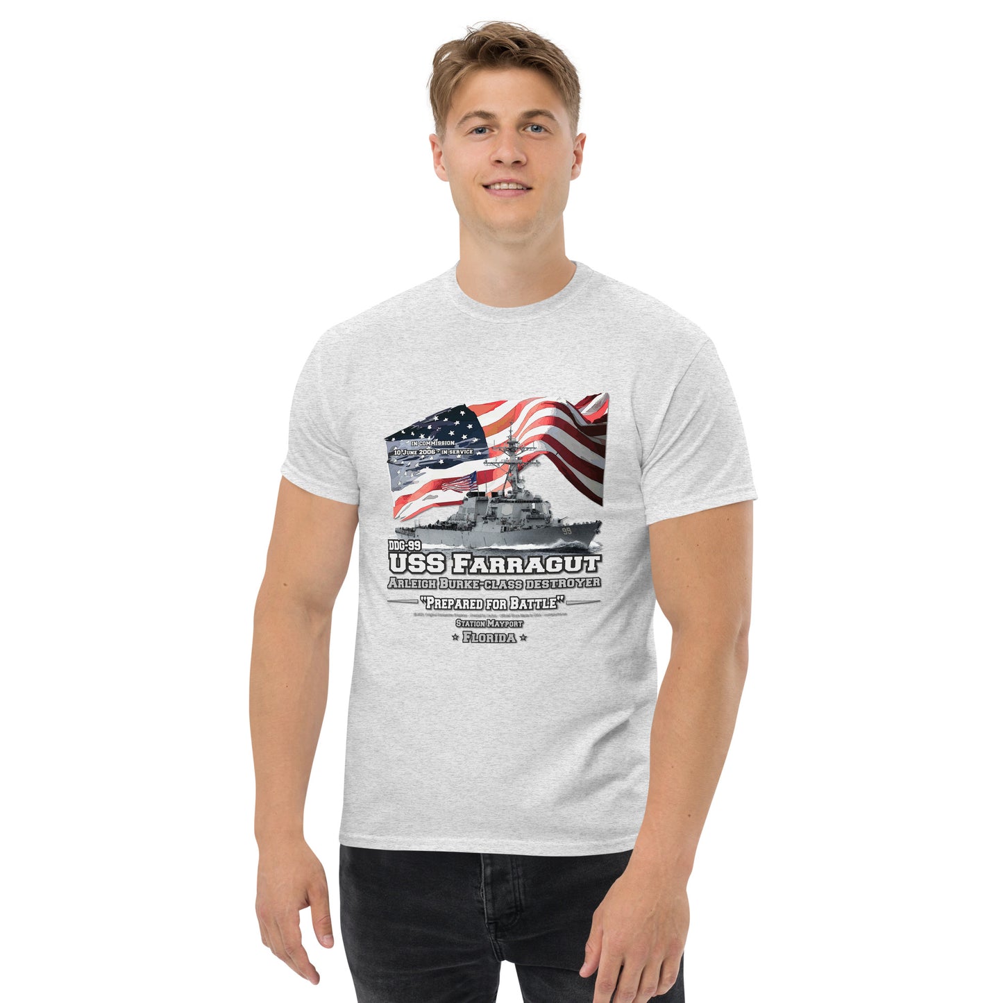 USS FARRAGUT DDG-99 Destroyer Tee,