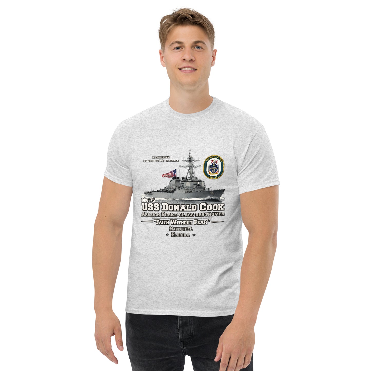 USS DONALD COOK DDG-75 Destroyer t-shirt