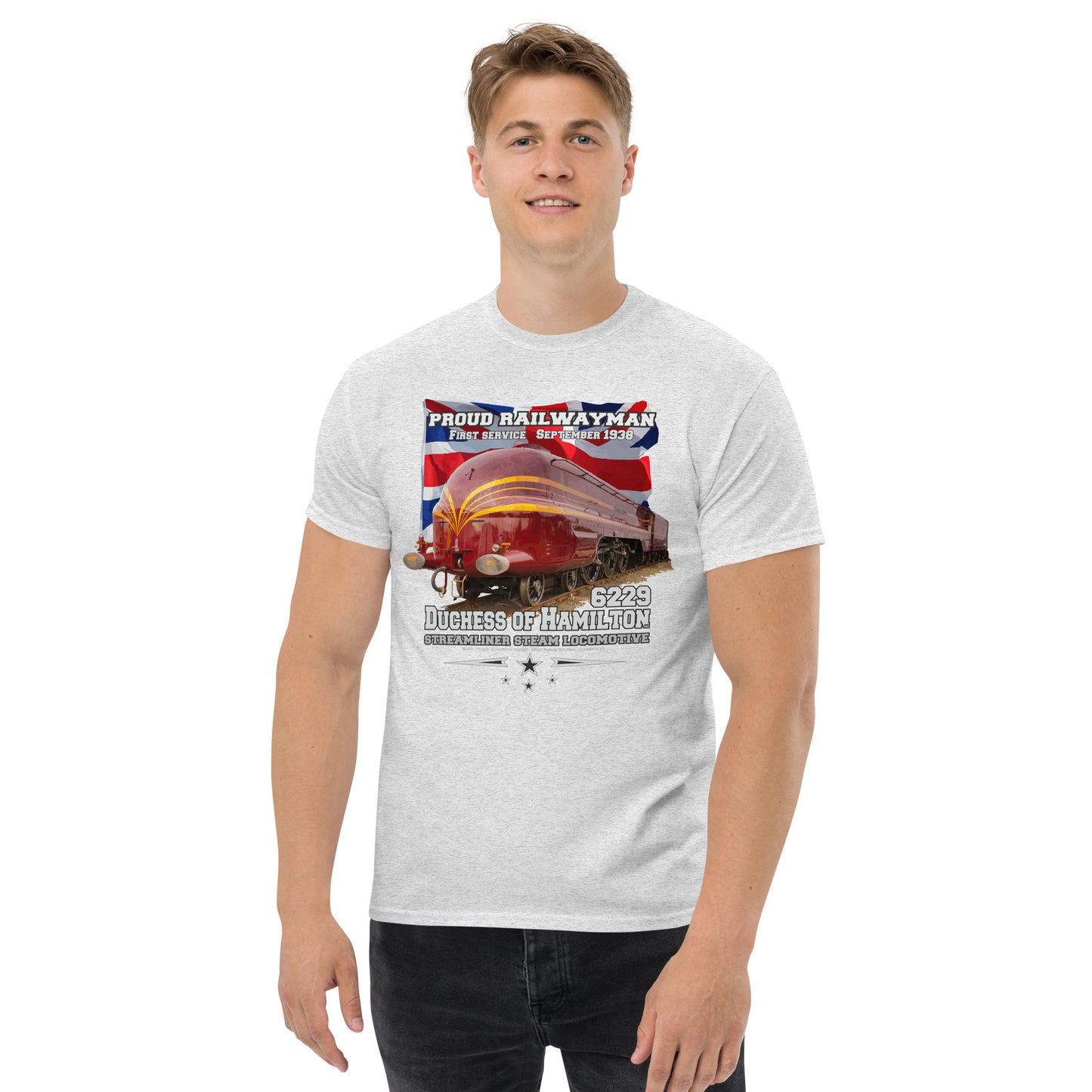 6229 Streamliner t-shirt, Steam Locomotive T-shirt, Comancha Graphics t-shirt,