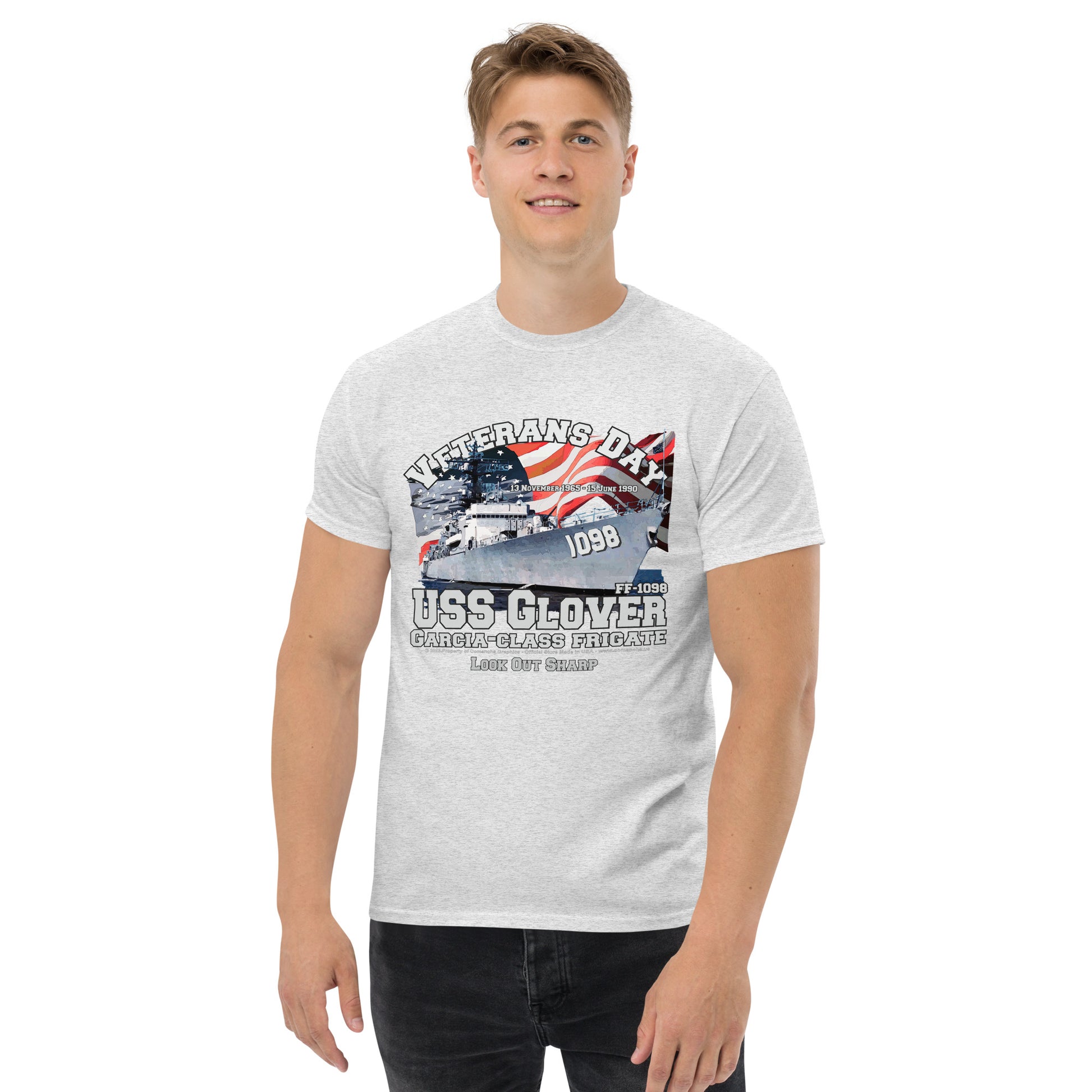 USS Glover FF-1098 Frigate Veterans T-shirt, USS Glover t-shirt,USS Glover veterans t-shirt,USS Glover FF-1098 Frigate T-shirt,comancha graphics tee,navy veterans t-shirt,navy t-shirt,us navy tee,