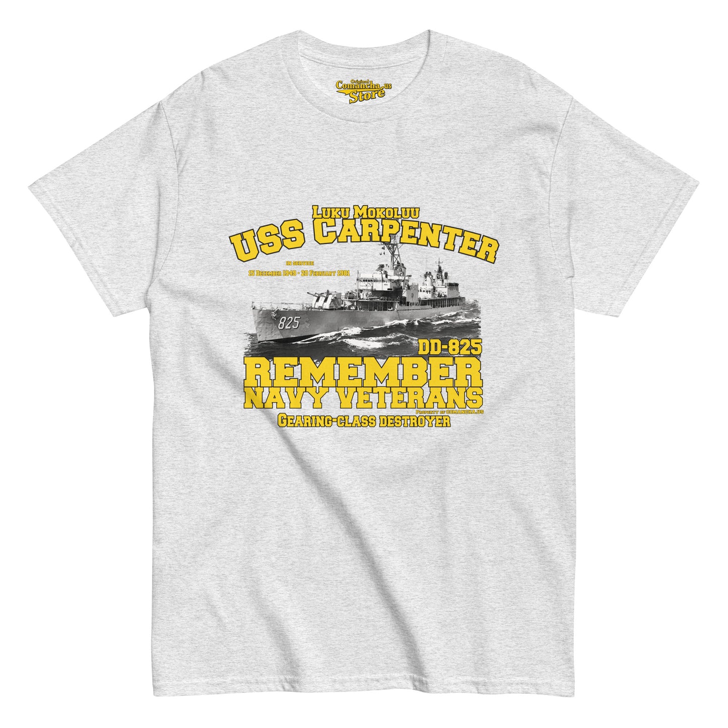 USS Carpenter DD-825 Destroyer t-shirt