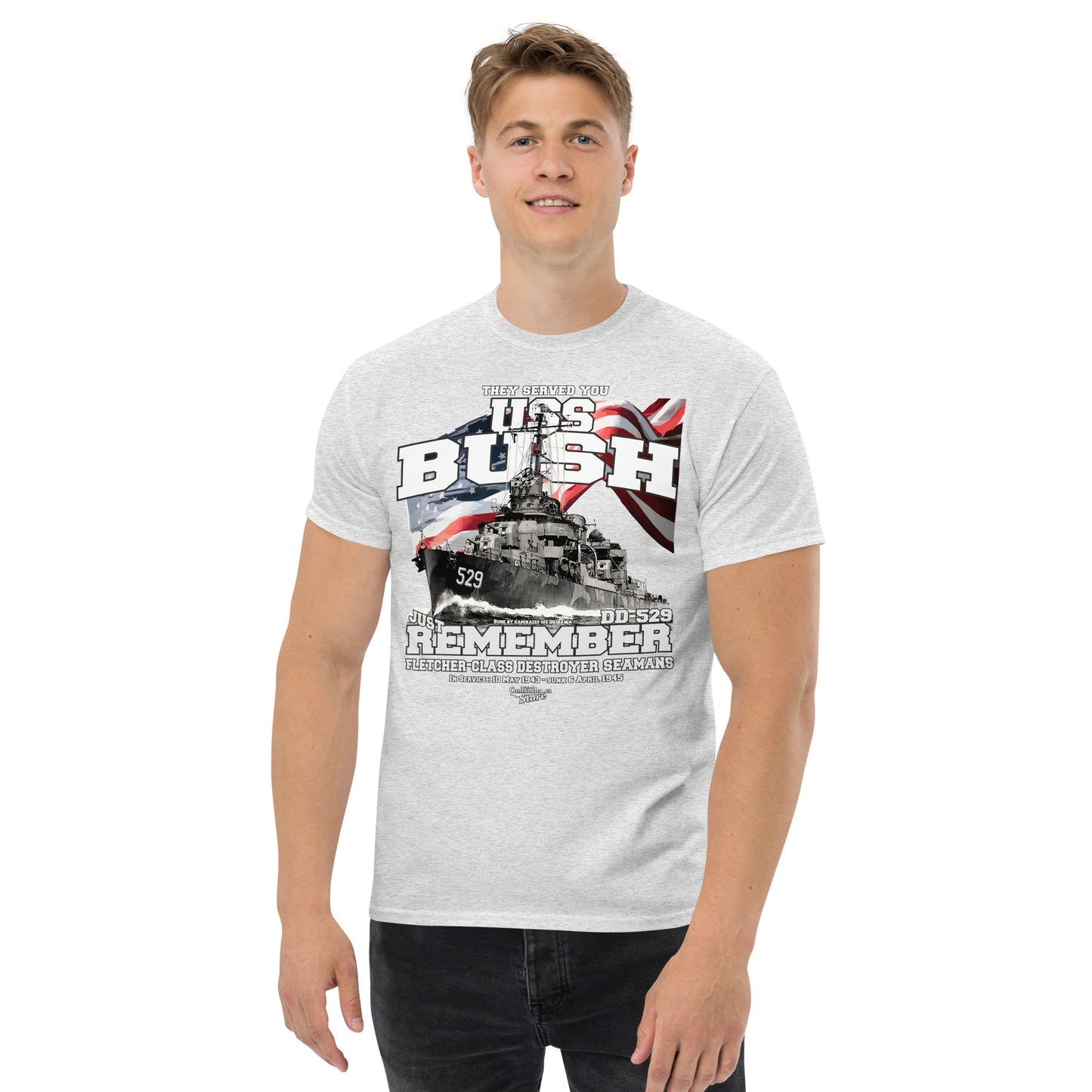 USS Bush DD-529 Destroyer t-shirt