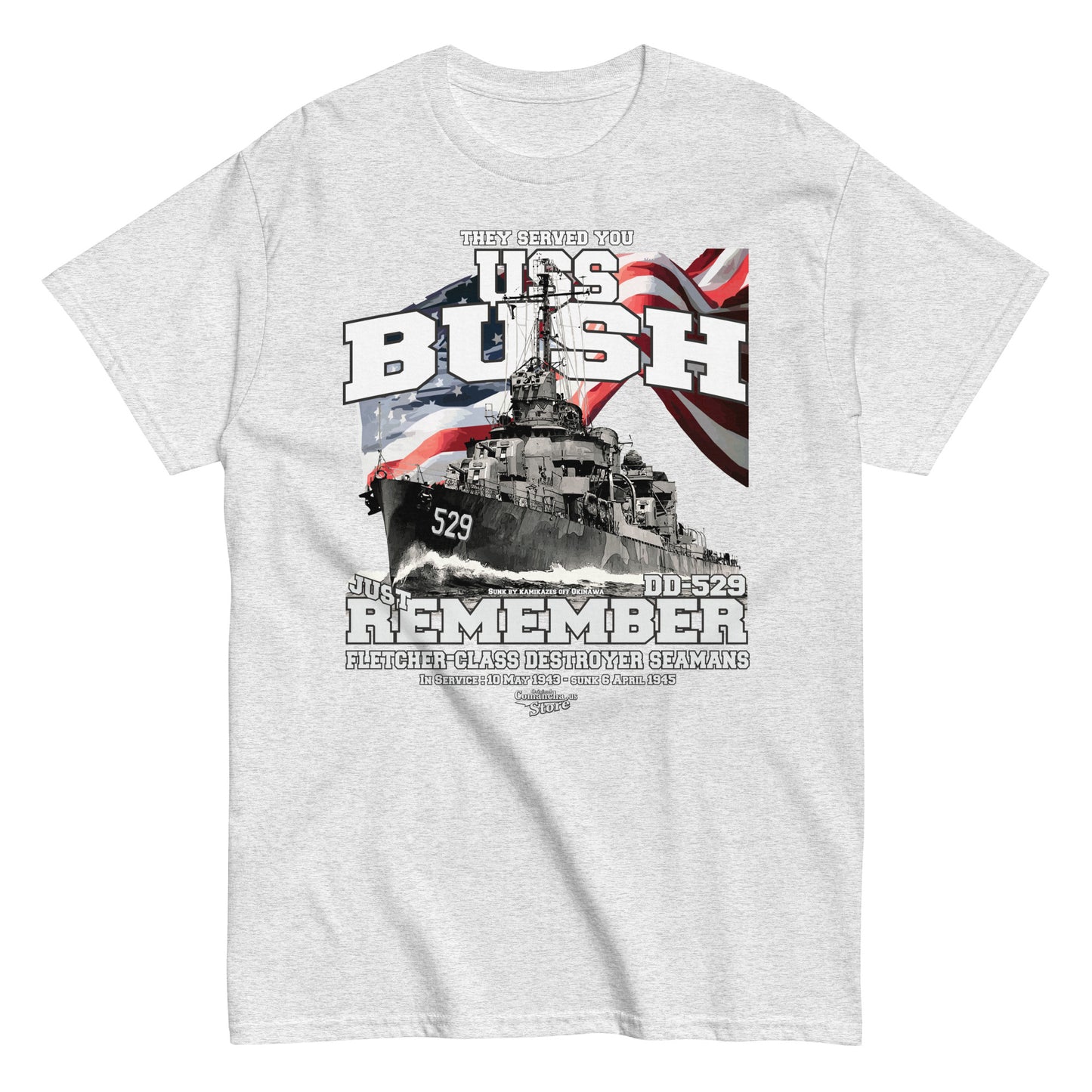 USS Bush DD-529 Destroyer t-shirt