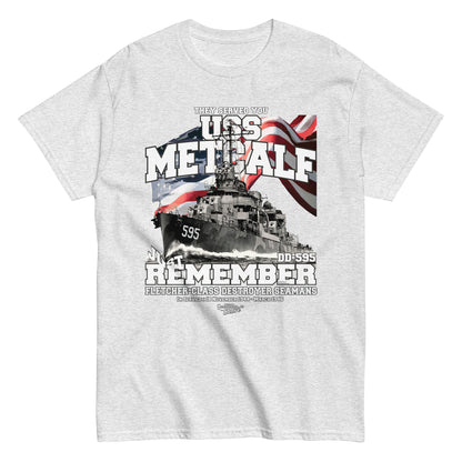 USS Metcalf DD-595 destroyer t-shirt