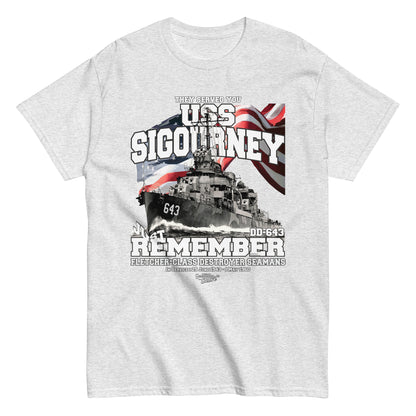 USS Sigourney DD-643 destroyer t-shirt