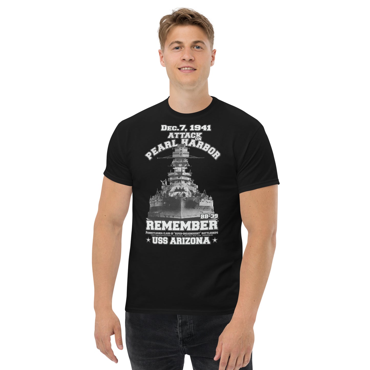 USS ARIZONA BB-39 Battleship T-shirt,