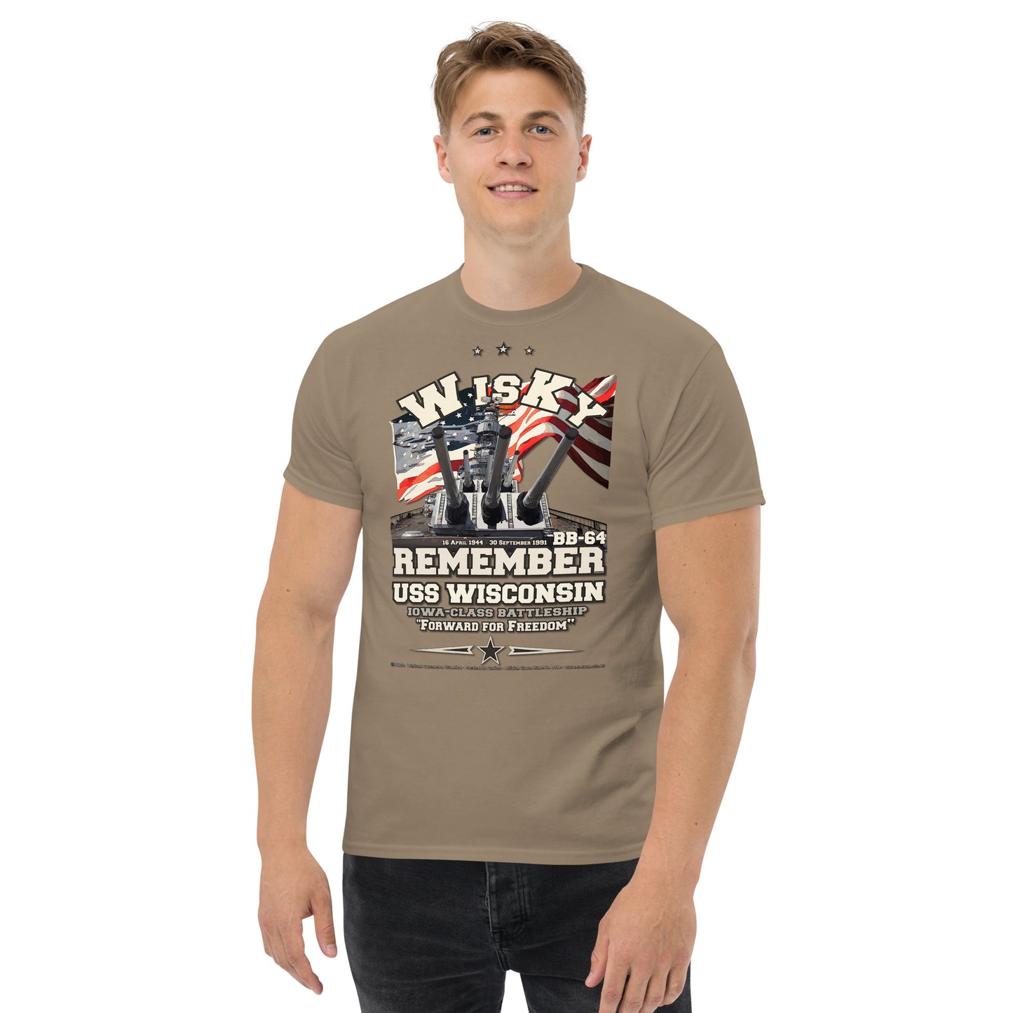 USS Wisconsin BB-64 Battleship t-shirt