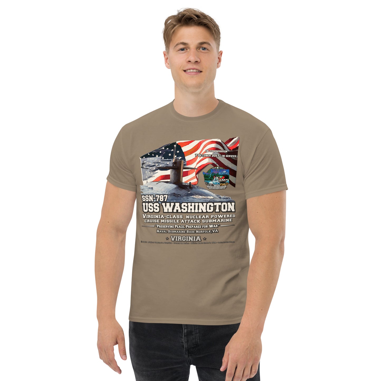 USS WASHINGTON SSN-787 Submarine T-shirt