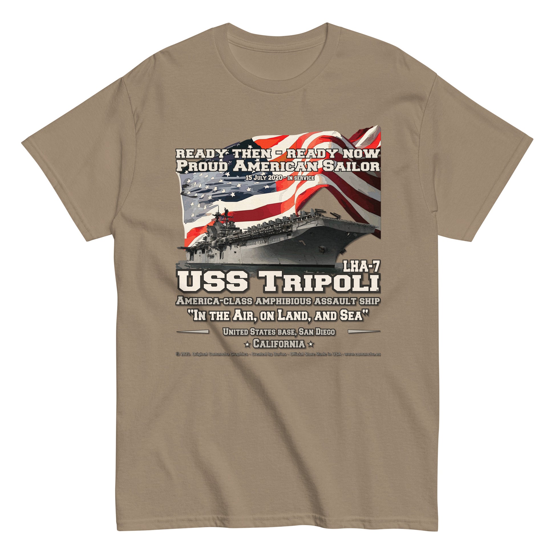 USS TRIPOLI LHA-17 Amphibious Assault Ship T-Shirt, Comancha Tee,