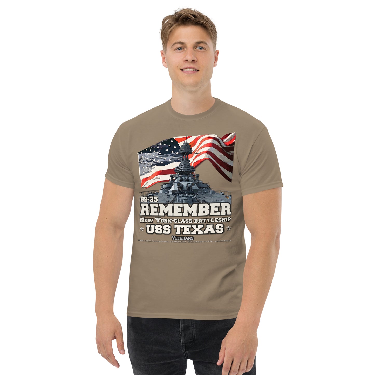 Remember USS TEXAS BB-35 Battleship t-shirt