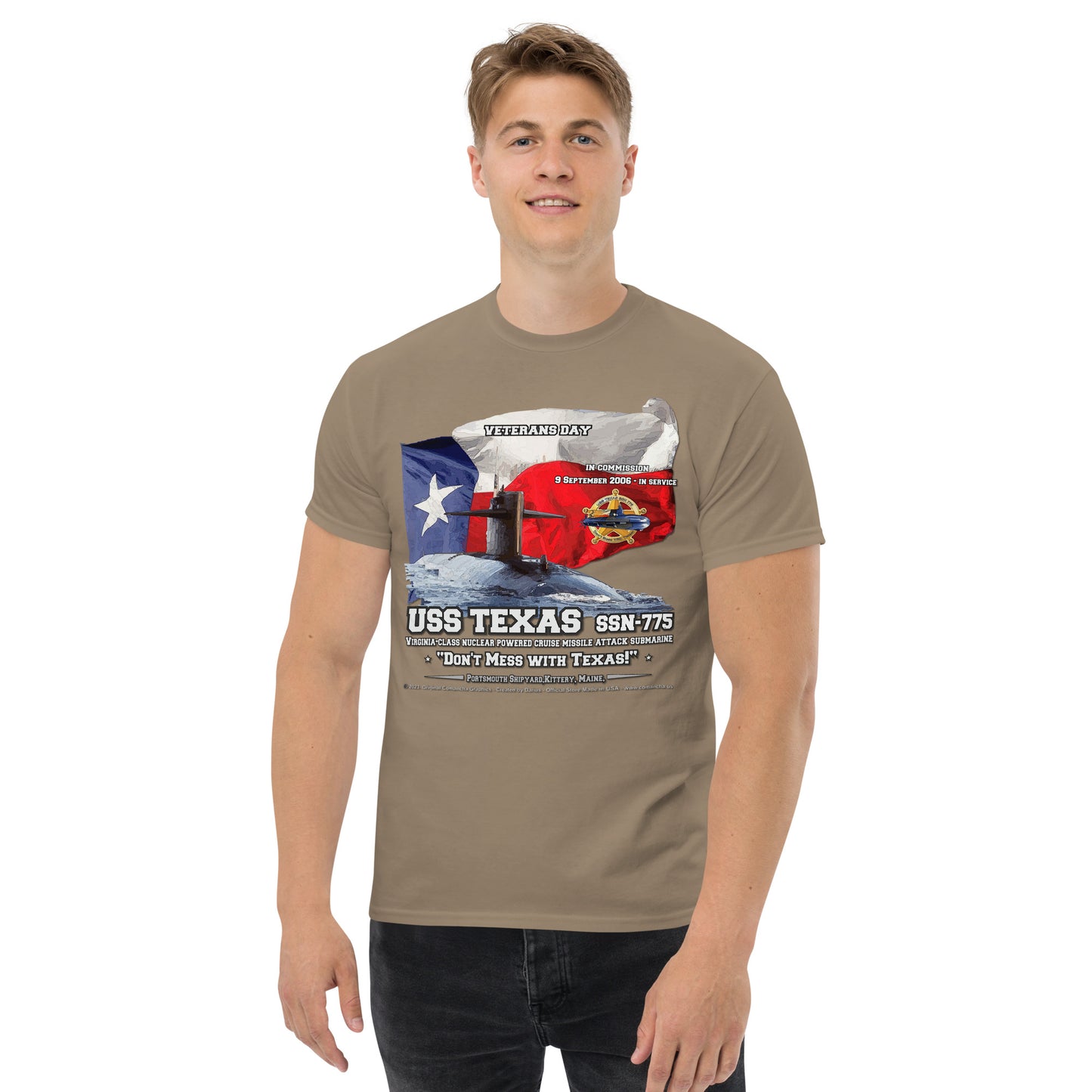 USS TEXAS SSN-775 Submarine t-shirt