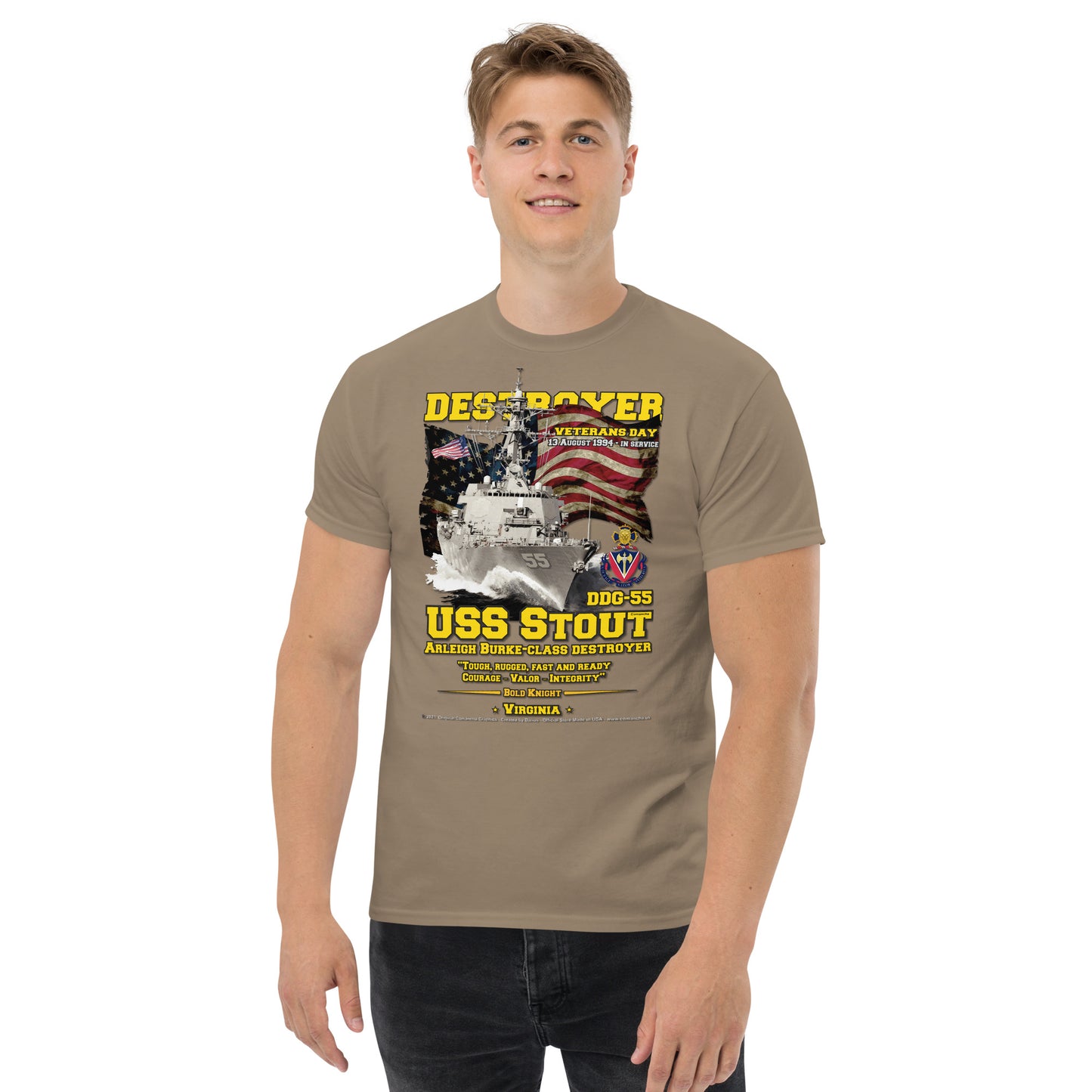 USS STOUT DDG-55 Destroyer Veterans t-shirt