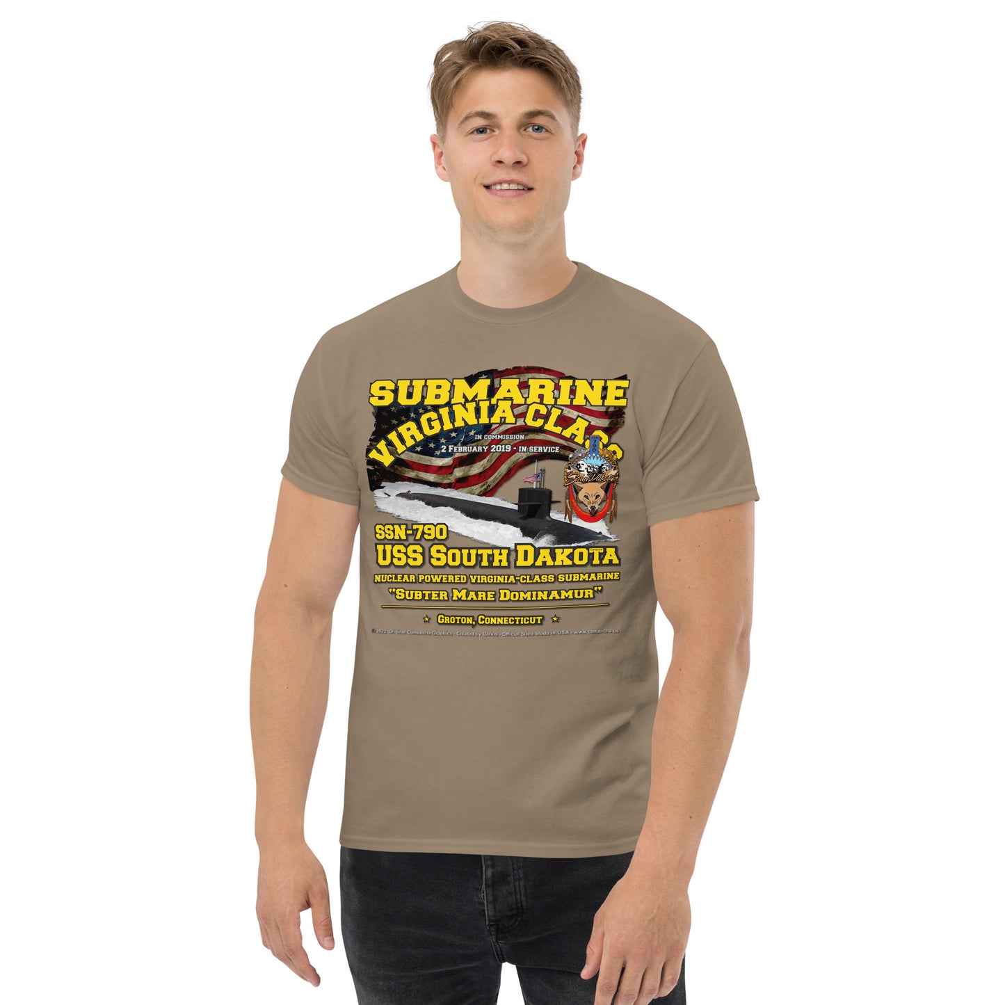 USS SOUTH DAKOTA SSN-790 Submarine t-shirt