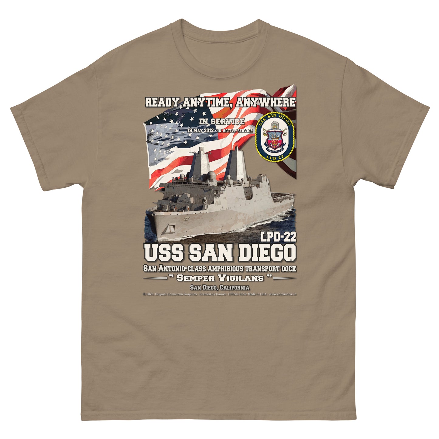 USS SAN DIEGO LPD-22 Amphibious Transport dock t-shirt