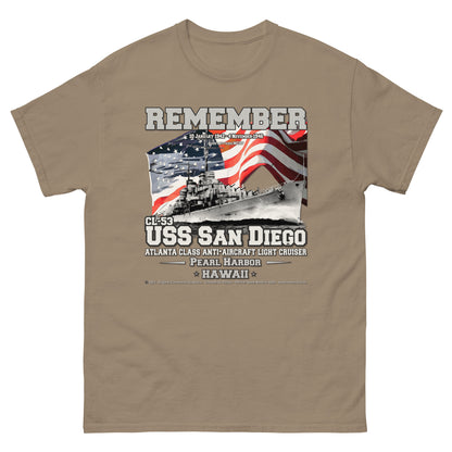 USS SAN DIEGO CL-53 Light Cruiser t-shirt