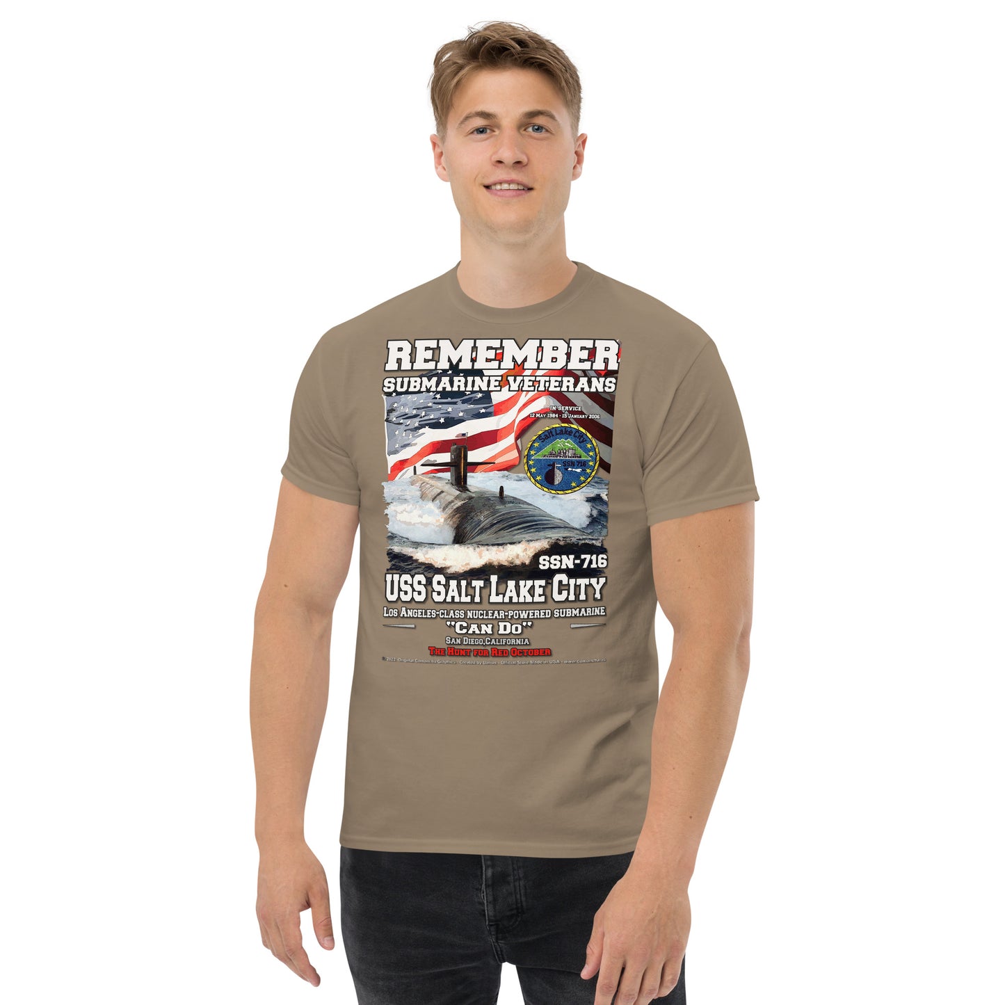 USS SALT LAKE CITY SSN-716 Submarine Veterans classic t-shirt, Comancha T-shirt,