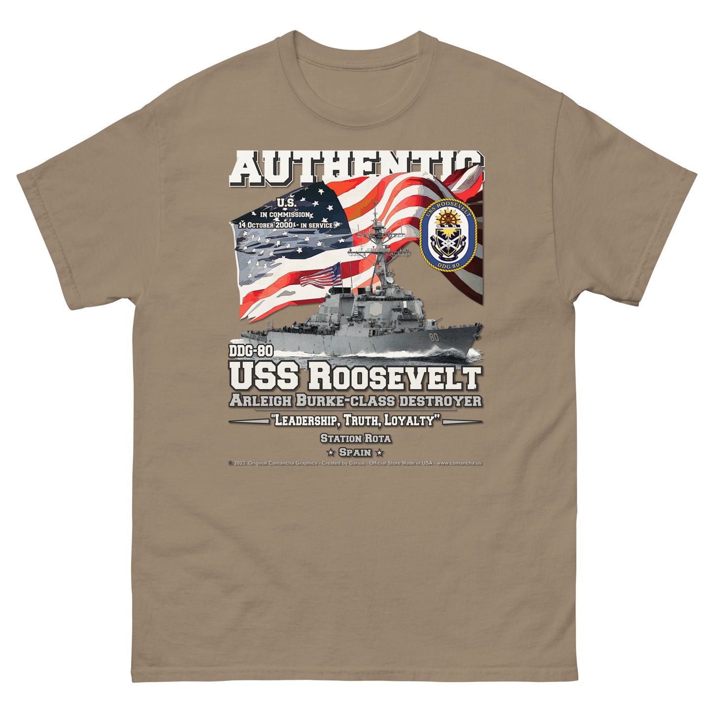 USS ROOSEVELT DDG-80 Destroyer T-shirt