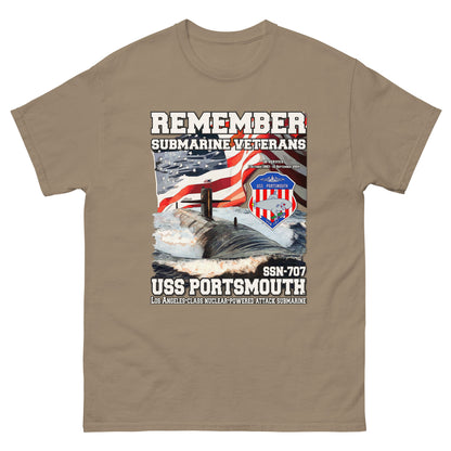 USS PORTSMOUTH SSN-707 Submarine T-Shirt