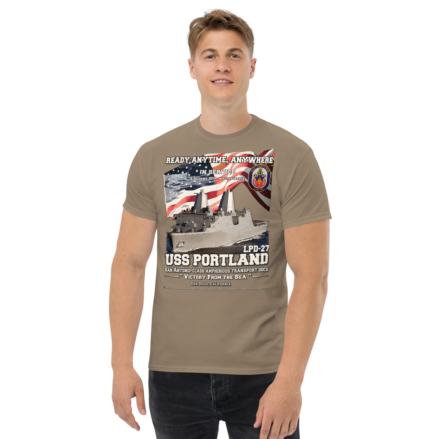 USS PORTLAND LPD-27 Amphibious Transport Dock T-Shirt