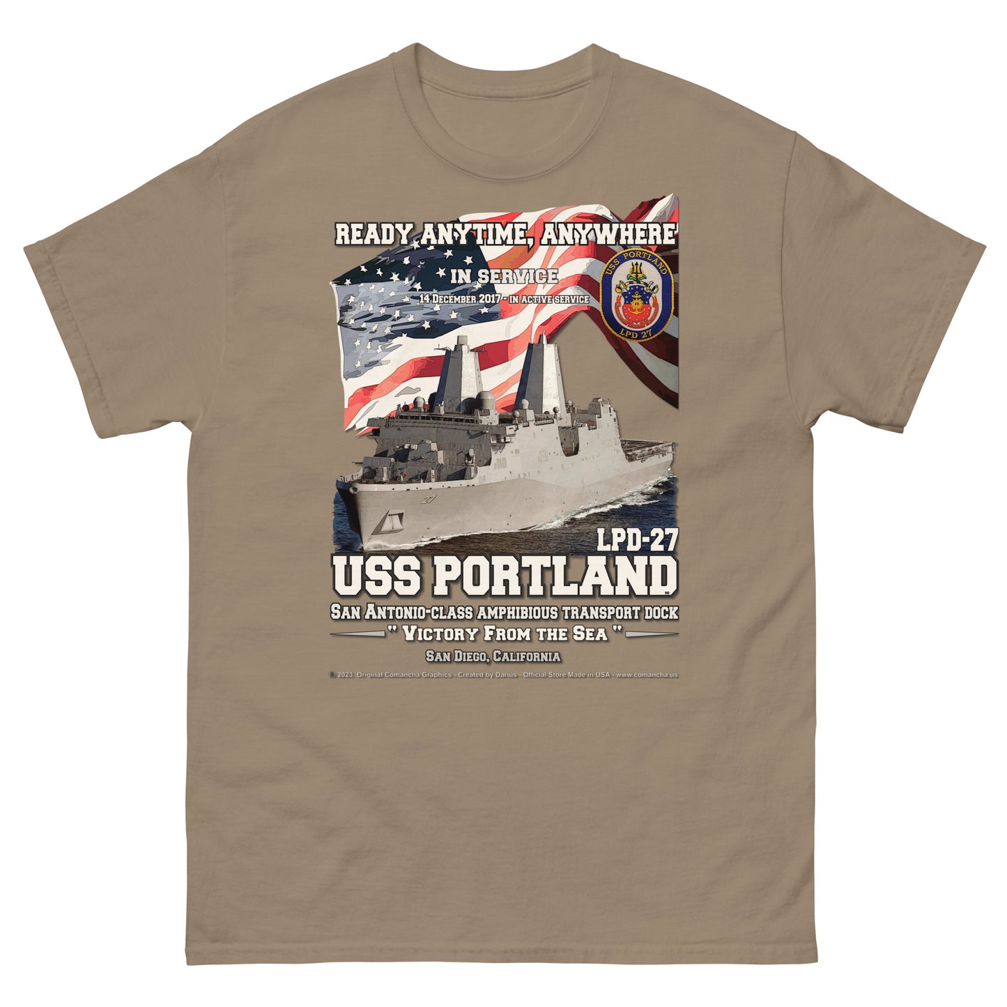 USS PORTLAND LPD-27 Amphibious Transport Dock T-Shirt