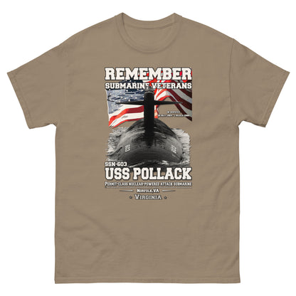 USS POLLACK SSN-603 Submarine T-Shirt