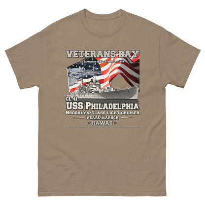 USS PHILADELPHIA CL-41 Cruiser T-Shirt