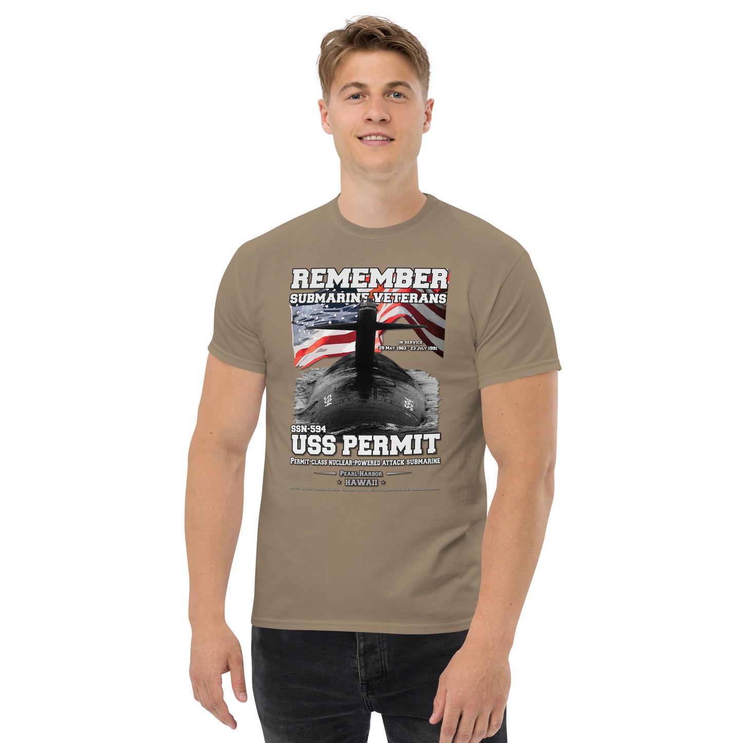 USS PERMIT SSN-594 Submarine Veterans Classic T-Shirt, Comancha T-shirts,