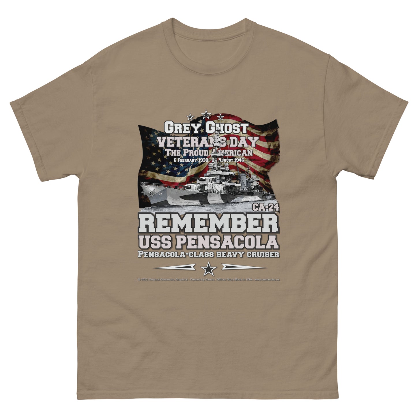 USS PENSACOLA CA-24 Destroyer T-Shirt