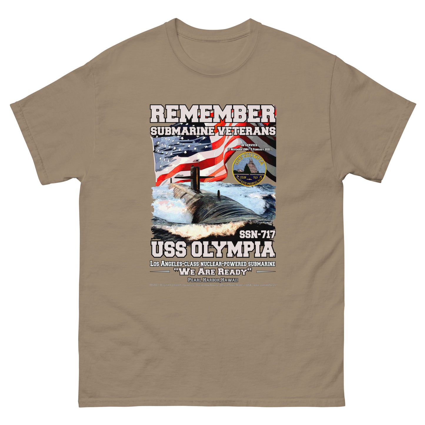 USS OLYMPIA SSN-717 Submarine T-shirt