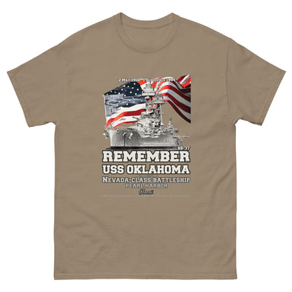 USS OKLAHOMA BB-37 Battleship T-shirt