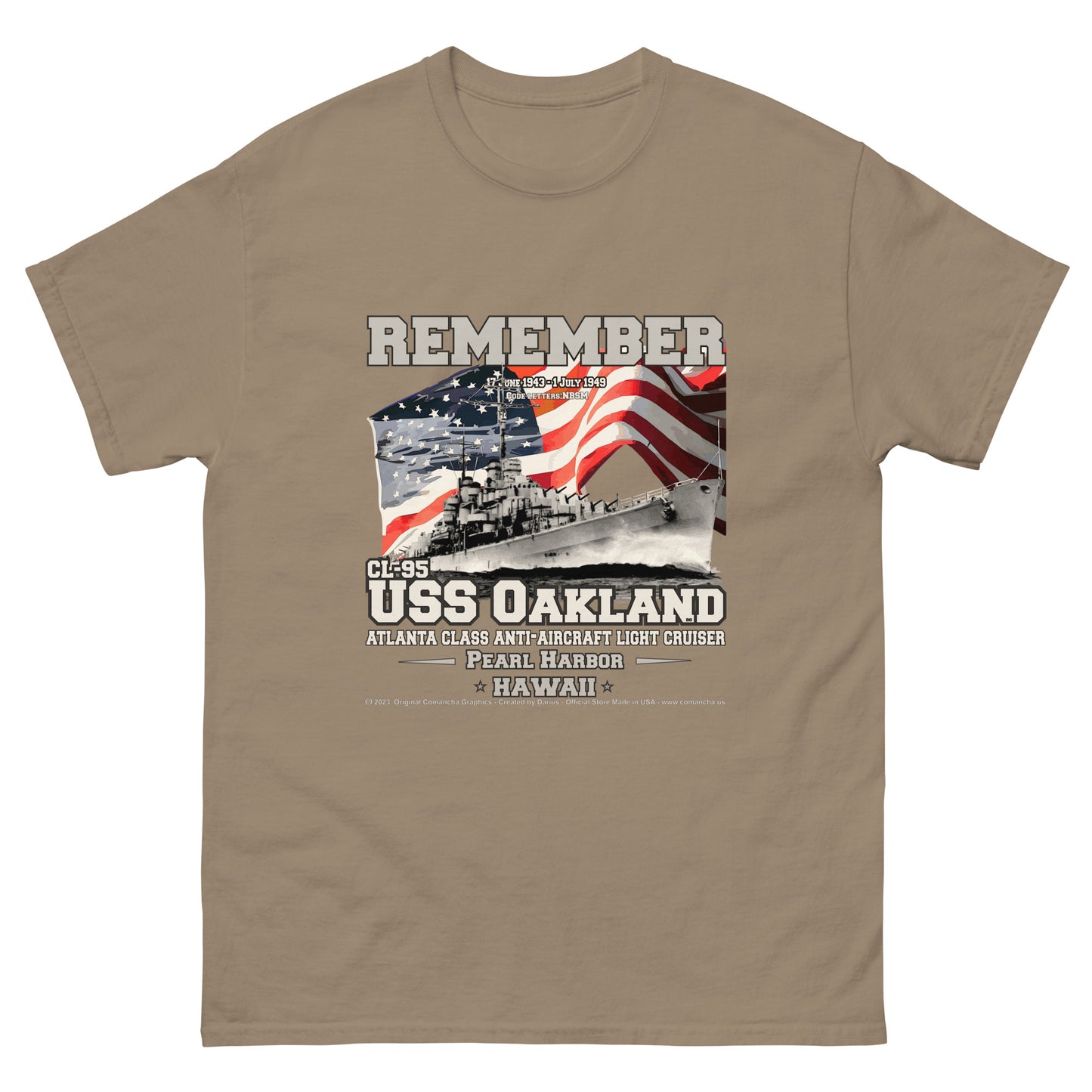 USS OAKLAND CL-95 Light Cruiser T-shirt