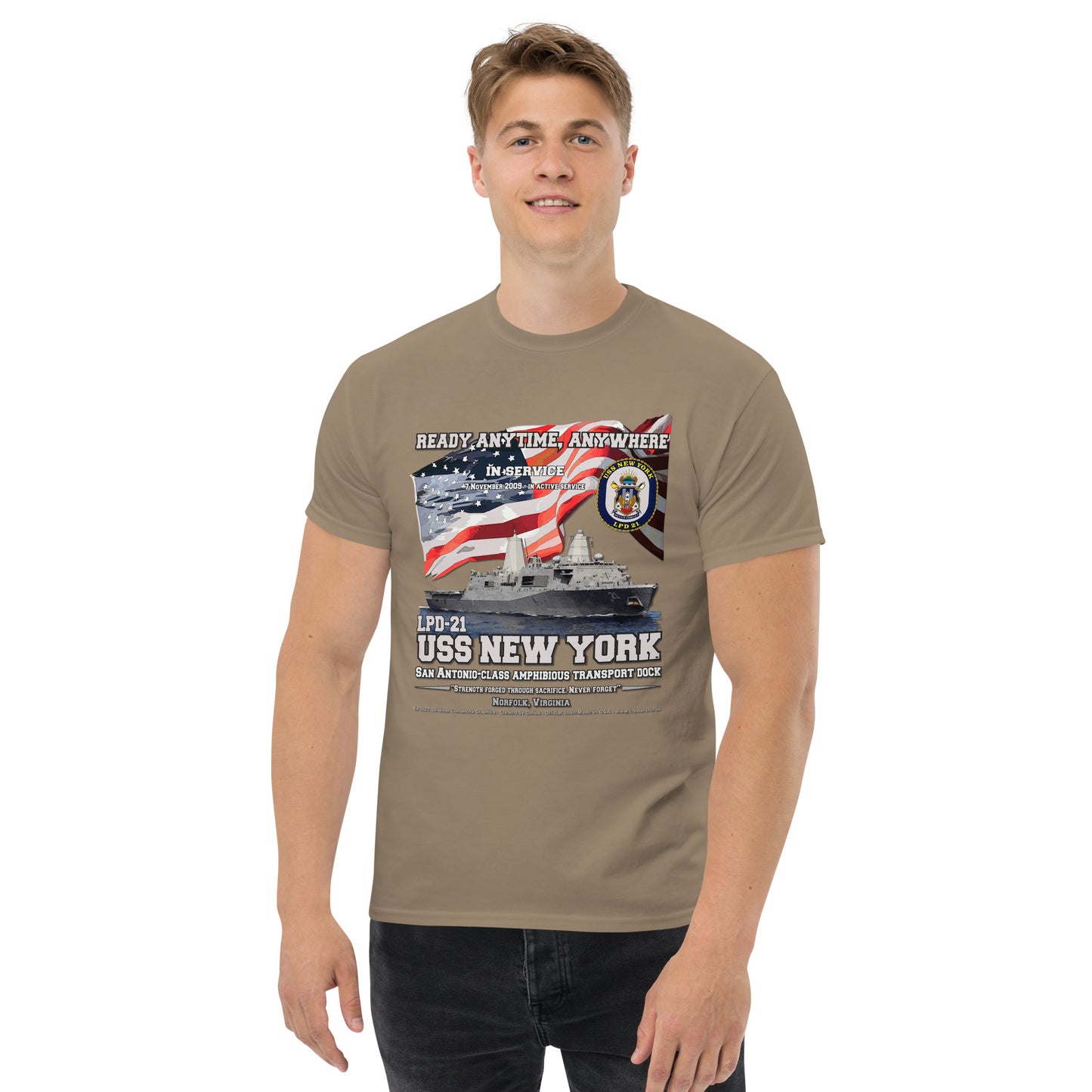 USS NEW YORK LPD-21 Amphibious Transport DockT-shirt