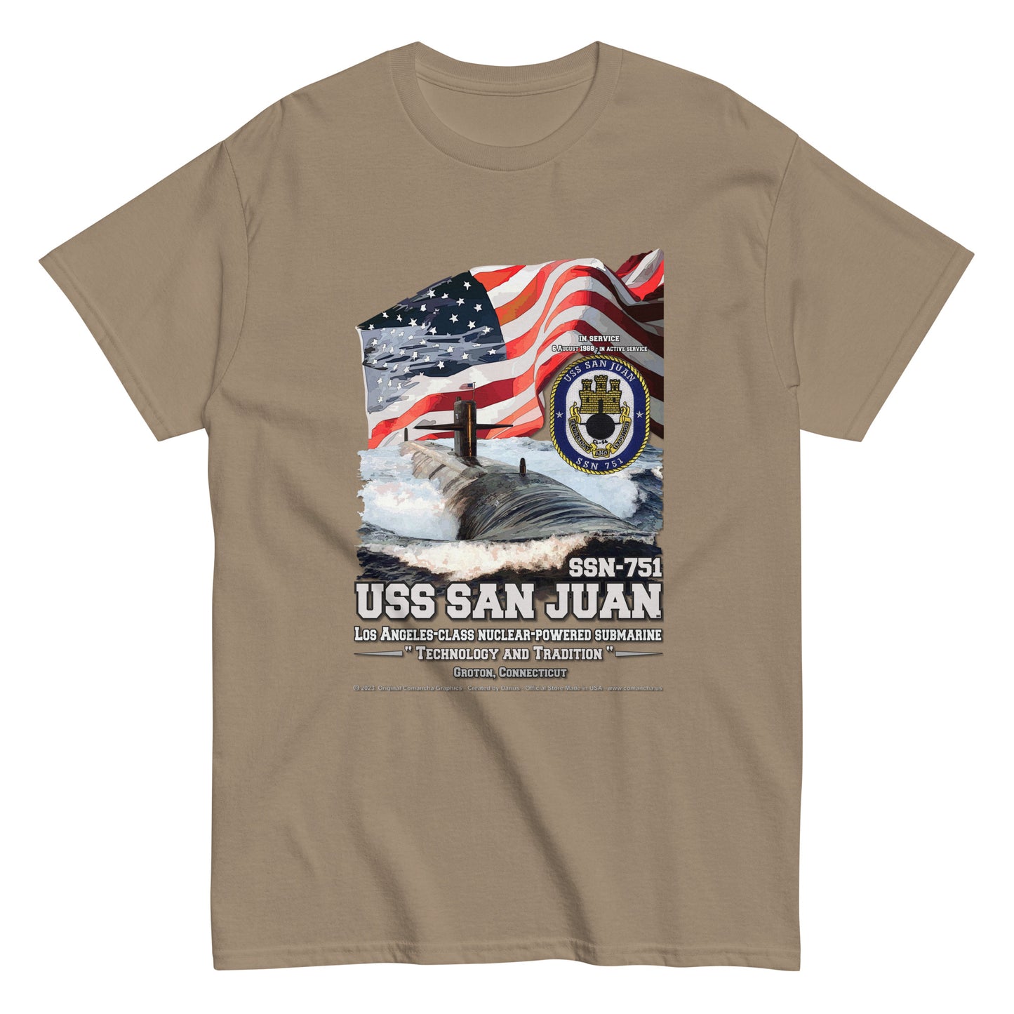 USS SAN JUAN SSN-751 Submarine Veterans Day T-shirt, Comancha store,