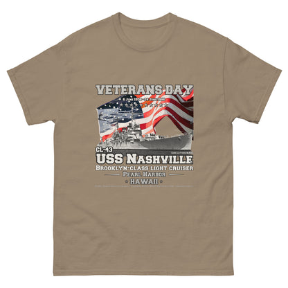 USS NASHVILLE CL-43 Cruiser t-shirt