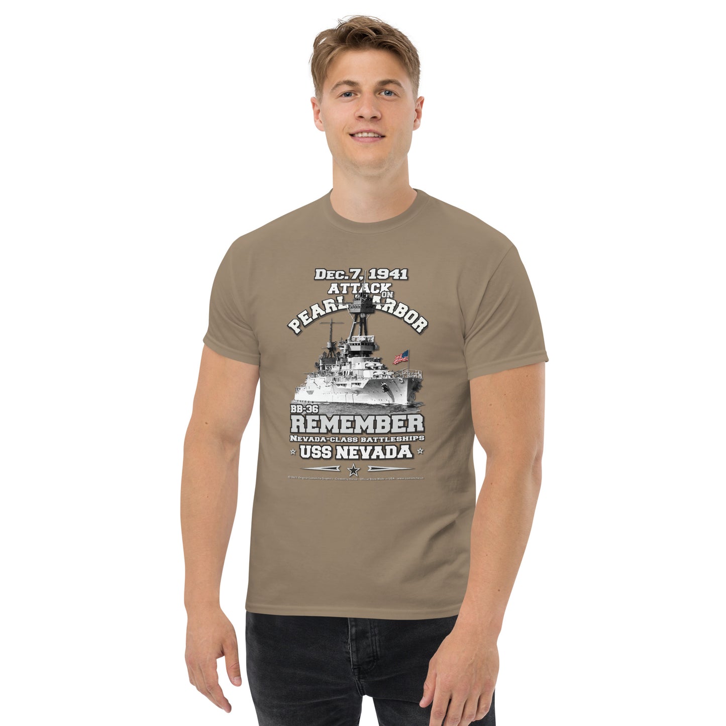 USS NEVADA BB-36 Battleship t-shirt