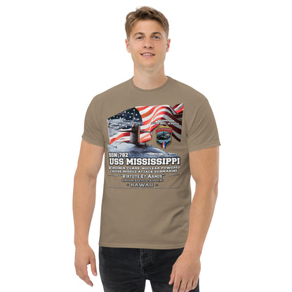 USS MISSISSIPPI SSN-782 Submarine Veterans T-Shirt, Comancha Navy Veterans T-shirts, 