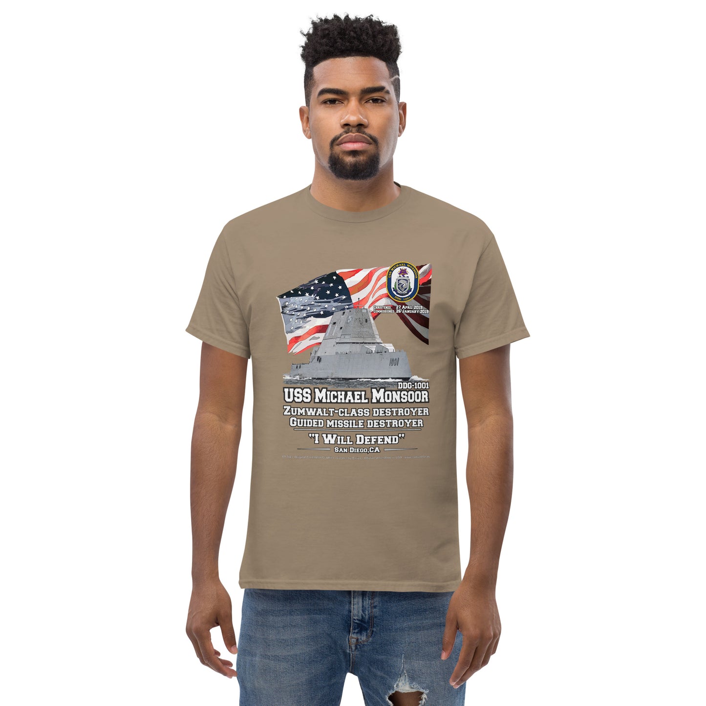 USS MICHAEL MONSOOR DDG-1001 Destroyer T-Shirt