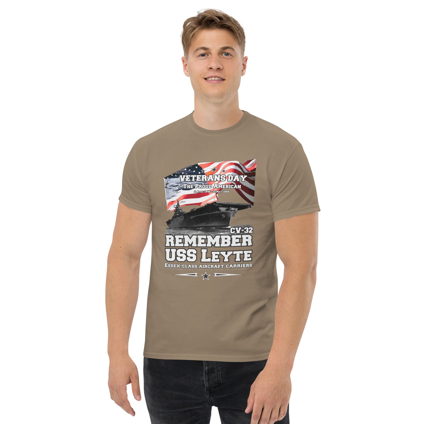 USS LEYETE CV-32 Aircraft Carrier T-Shirt