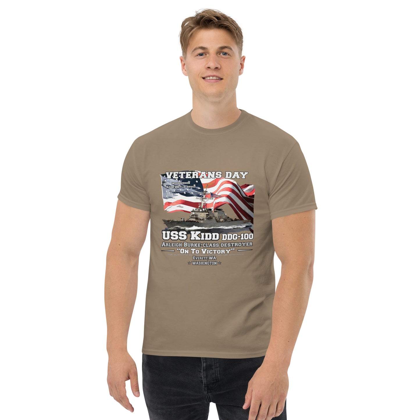 USS KIDD DDG-100 Destroyer T-Shirt