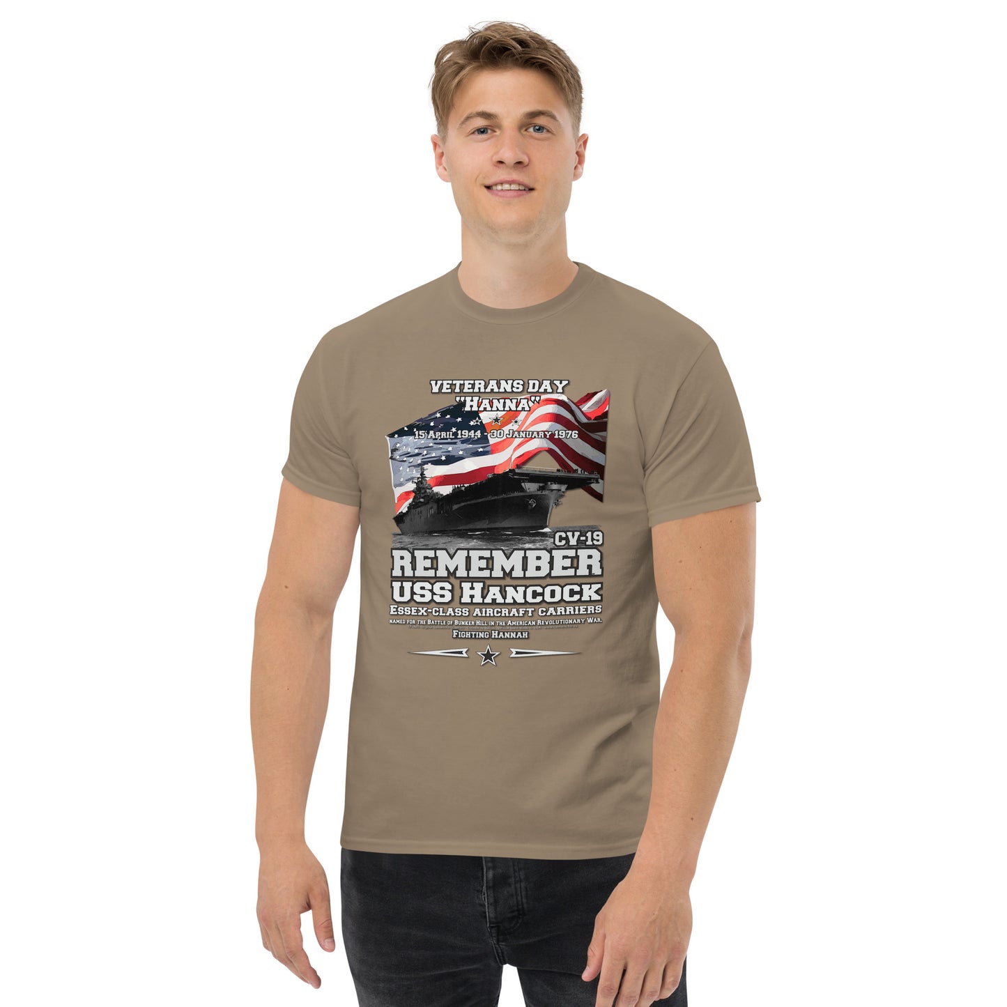 USS HANCOCK CVN-19 Aircraft Carrier T-shirt