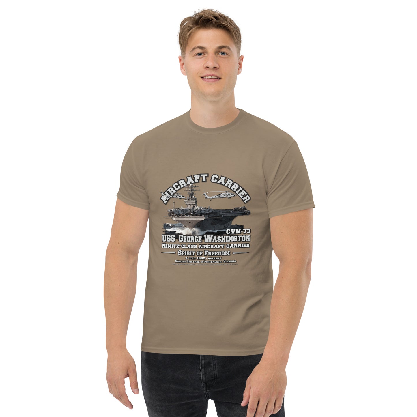 USS GEORGE WASHINGTON CVN-73 Aircraft Carrier Veterans Classic Tee,