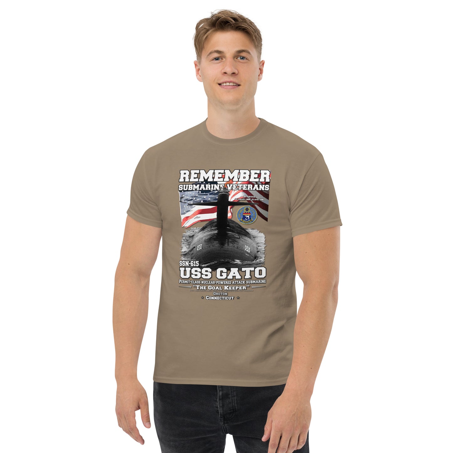 USS GATO SSN-615 Submarine Veterans t-shirt