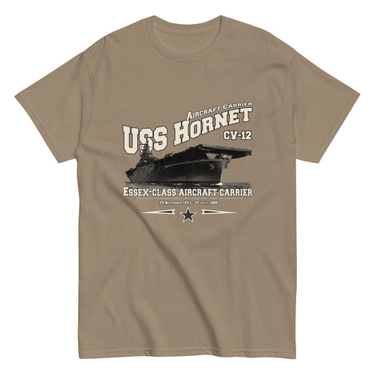 USS HORNET tee,USS HORNET CV-12 t-shirt,US Navy tee, aircraft carrier veterans T-shirt, Property Comancha Graphics,