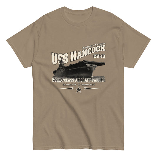 USS HANCOCK t-shirt,USS HANCOCK CV-19 t-shirt, aircraft carrier veterans T-shirt, Property Comancha Graphics,