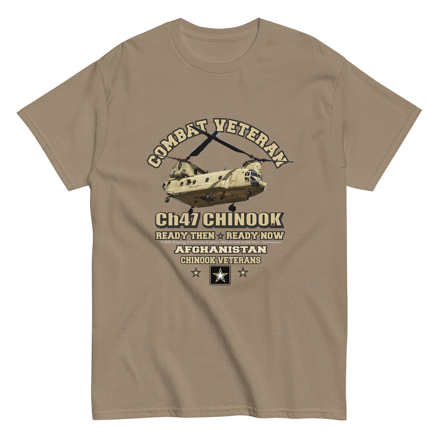 CH-47 CHINOOK t-shirt, Afghanistan veterans T-shirt, US Army tee,Comancha Graphics,