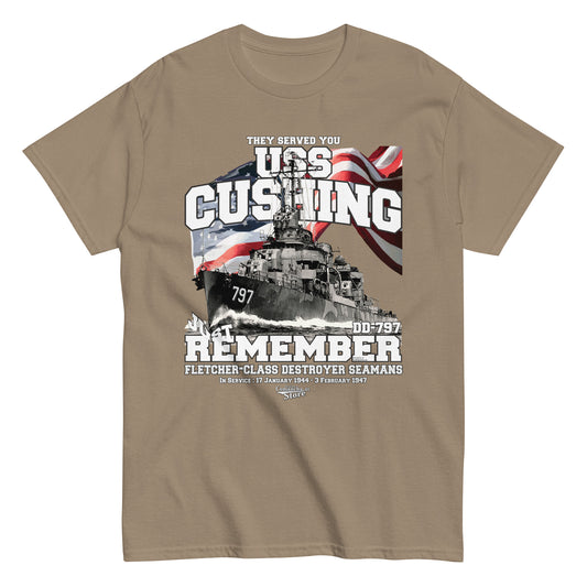 USS Cushing DD-797 destroyer t-shirt