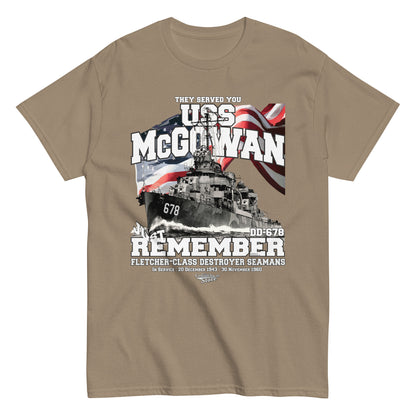 USS McGowan DD-678 destroyer t-shirt